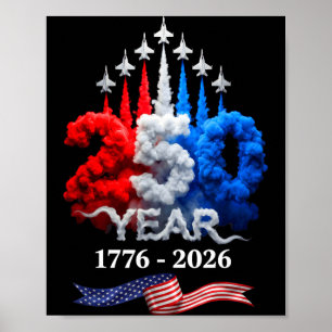 Poster 250 Ans Américain 1776 2026 250e Anniversaire 4 Ju