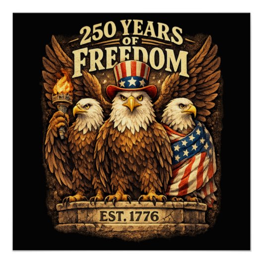 Poster 250 Ans Amérique 1776-2026 (Devant)