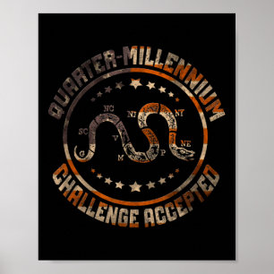 Poster 250 Ans Anniversaire Amérique 1776-2026 Indépendan