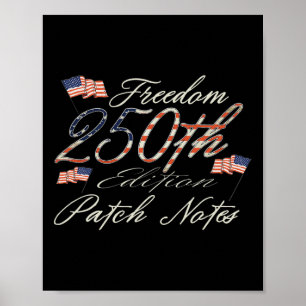 Poster 250 Ans Anniversaire Amérique 1776-2026 Indépendan