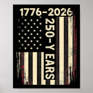 Poster 250 ans anniversaire amérique indépendance 250ème