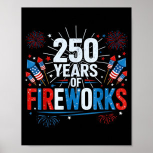 Poster 250 ans de feux d'artifice 1776-2026 semiquincente