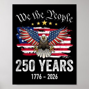 Poster 250 Ans De Liberté 1776 2026 Patriotique Ld Aigle