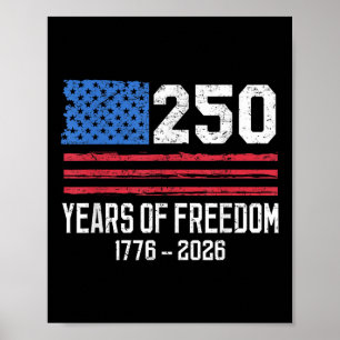 Poster 250 Ans De Liberté 250E Anniversaire Amérique Drap