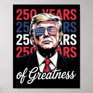 Poster 250 Ans De Liberté - Drôle Donald Trump Semiquin