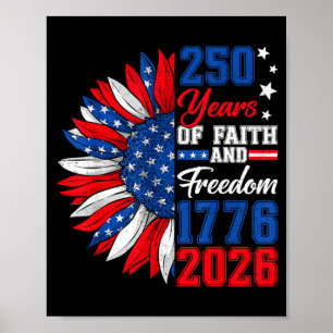 Poster 250 ans de liberté en Amérique 1776 2026 250e anni
