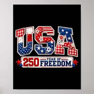 Poster 250 Ans d'Indépendance des États-Unis d'Amérique