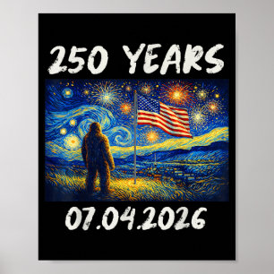 Poster 250 Ans Nuit Étoilée Bigfoot 4 Juillet 2026