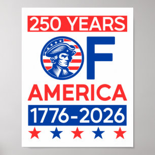 Poster 250 ans Révolution américaine Semiquincentenni
