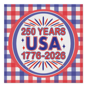 Poster 250 ans USA   Semiquinentenaire 1776-2026