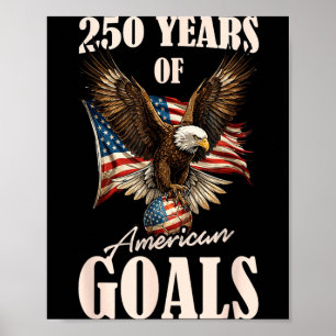 Poster 250 Ans Usa Soccer Eagle 250e Anniversaire 4th