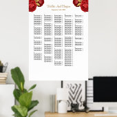 Poster 250+ Mariage Floral Rouge Et Or (Bureau à domicile)