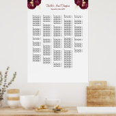 Poster 250 Mariages floraux de Bourgogne et d'or (Cuisine)