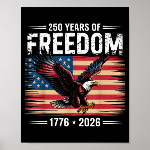 Poster 250e anniversaire américain 2026 Années de liberté