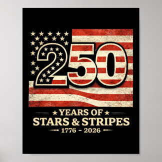 Poster 250e anniversaire américain America 250 Usa 250 an