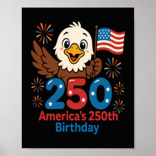 Poster 250e anniversaire d'Amérique - Drapeau américain 2