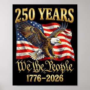 Poster 250e anniversaire d'Amérique États-Unis 250 ans No