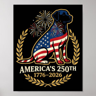 Poster 250e anniversaire de l'Amérique 1776-2026 Patrioti