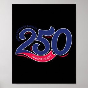 Poster 250e anniversaire de l'Amérique Semiquincentennial