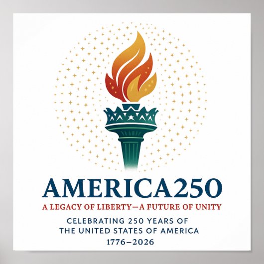 Poster 250e anniversaire des États-Unis (Devant)