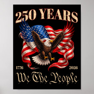 Poster 250e anniversaire drapeau amérique 250 ans 4