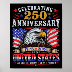 Poster 250e anniversaire États-Unis 1776 à 2026 Aigle