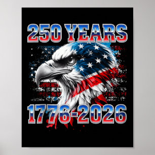 Poster 250e anniversaire patriotique des États-Unis