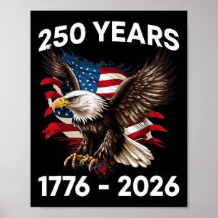 Poster 250e Anniversaire Usa Aigle Patriotique 250e Indép