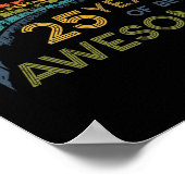 Poster 25 ans Anniversaire Vintage 1997 25e anniversaire (Coin)