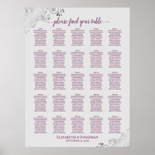 Poster 25 Cassis de table sur le Mariage gris