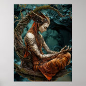 Poster *~* 25 FD3 MEDITATING Guardian Earth Keeper (Devant)