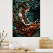 Poster *~* 25 FD3 MEDITATING Guardian Earth Keeper (Cuisine)