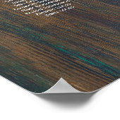 Poster 25 Table Bois rustique Gypsophila CHART DE SIÈGE (Coin)