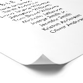 Poster 25 Tableaux Trouvez Votre Siège Carte De Siège (Coin)