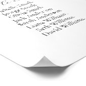 Poster 25 Tables Simple Notre Plan de Table des Personnes (Coin)