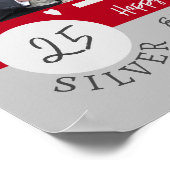 Poster 25e anniversaire de mariage argent ajouter noms ph (Coin)