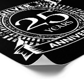 Poster 25e anniversaire du mariage argent crête (Coin)