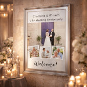 Poster 25e anniversaire du mariage signature de bienvenue
