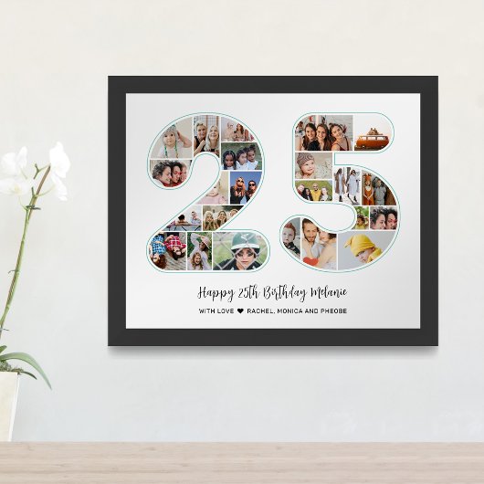 Poster 25e anniversaire Numéro 25 Collage photo