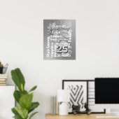 Poster 25e Si, ver Anniversaire Mariage (Bureau à domicile)
