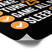 Poster 25e Tourner 25 Mon jeu d'anniversaire parfait (Coin)