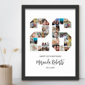 Poster 26e anniversaire Numéro 26 Photo personnalisée Col