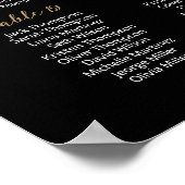 Poster 27 Tables Trouvez Votre Place Plan de disposition (Coin)