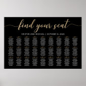 Poster 27 Tables Trouvez Votre Place Plan de disposition (Devant)