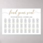 Poster 27 Tables Trouvez Votre Place Plan de table (Devant)