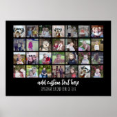 Poster 28 Grille de collage photo - 2 Zones de texte - no (Devant)