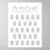 Poster 28 Tableaux Notre Carte De Sièges Pour Les Personn (Devant)