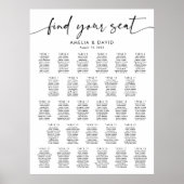 Poster 28 Tableaux Trouvez Votre Siège Carte De Siège (Devant)