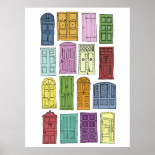 Poster 28" x 20", Portes de papier d'affiche de valeur (M