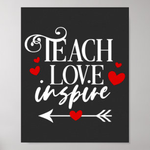 Poster 2/2 Enseigner l'amour Inspirer Chemise maternelle 
